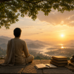 Philosophical illustration accompanying an essay on Sanatan Dharma